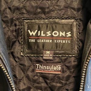 Mens black leather Wilson’s jacket
